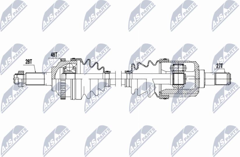 NTY NPW-KA-388 - Приводний вал autocars.com.ua