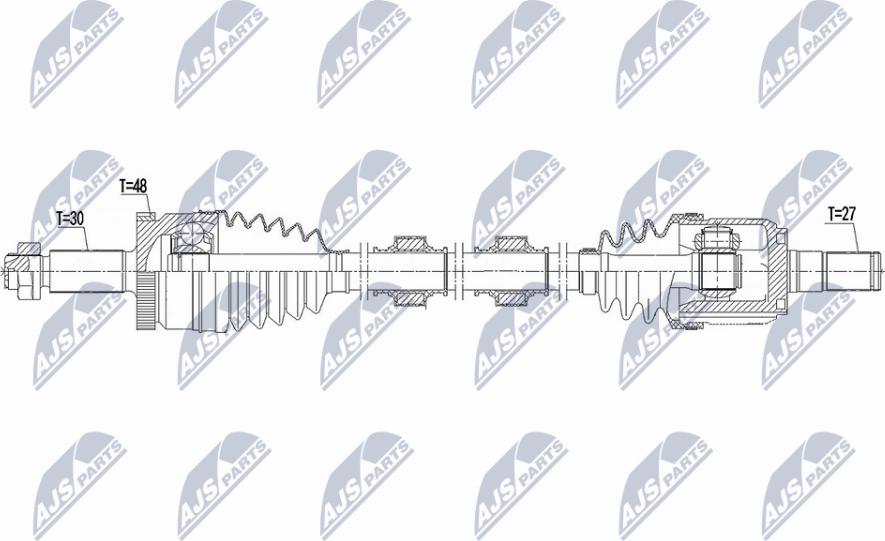 NTY NPW-KA-390 - Приводний вал autocars.com.ua