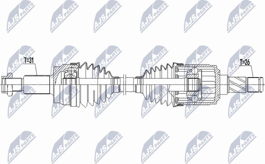 NTY NPW-LR-025 - Приводний вал autocars.com.ua