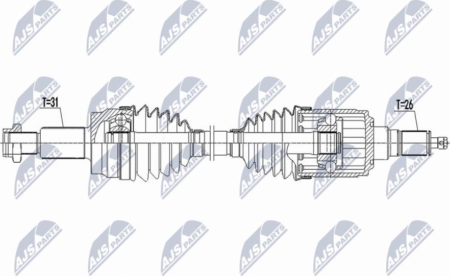 NTY NPW-LR-027 - Приводний вал autocars.com.ua