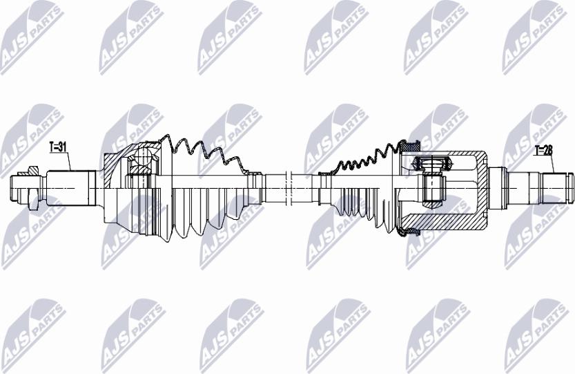 NTY NPW-LR-029 - Приводний вал autocars.com.ua