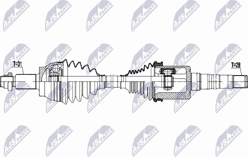 NTY NPW-LR-031 - Приводний вал autocars.com.ua