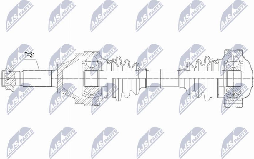 NTY NPW-MA-001 - Приводной вал avtokuzovplus.com.ua