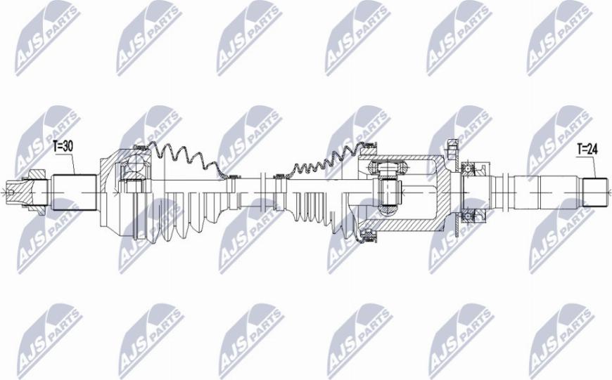 NTY NPW-MA-003 - Приводний вал autocars.com.ua