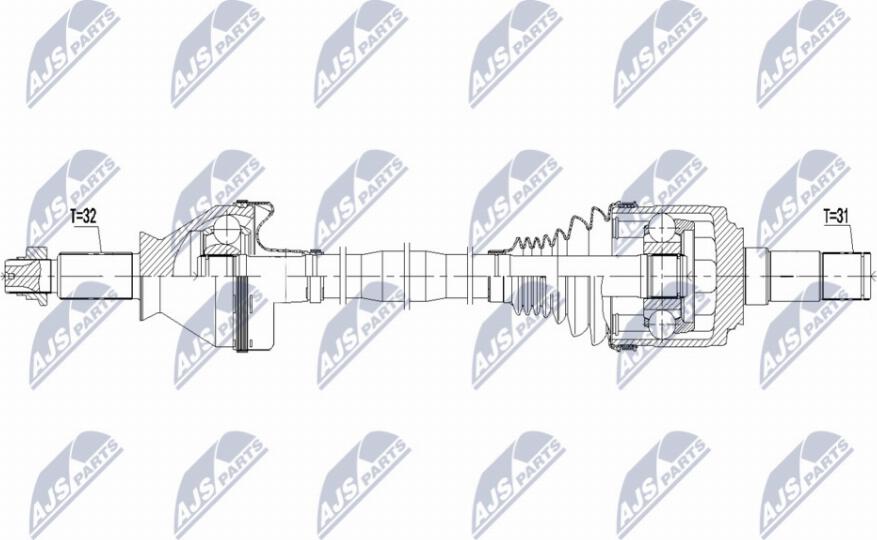 NTY NPW-MA-004 - Приводной вал avtokuzovplus.com.ua