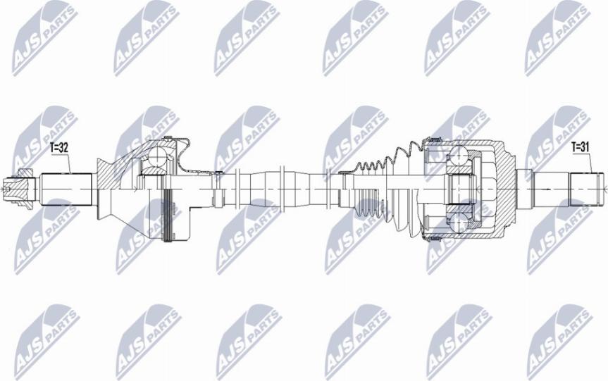 NTY NPW-MA-005 - Приводной вал avtokuzovplus.com.ua