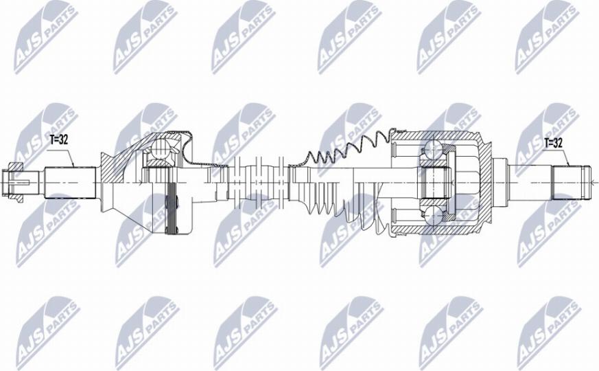 NTY NPW-MA-006 - Приводной вал avtokuzovplus.com.ua