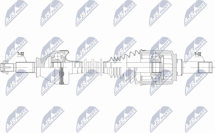 NTY NPW-MA-007 - Приводной вал avtokuzovplus.com.ua