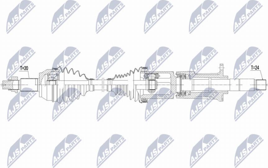 NTY NPW-MA-008 - Приводний вал autocars.com.ua