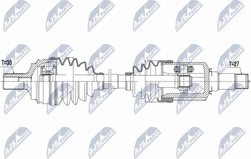 NTY NPW-ME-038 - Приводний вал autocars.com.ua