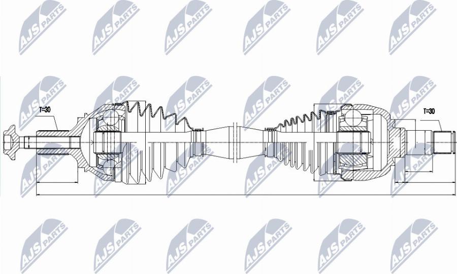 NTY NPW-ME-046 - Приводний вал autocars.com.ua