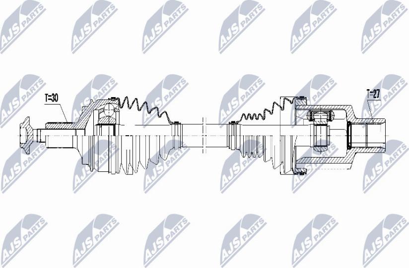 NTY NPW-ME-062 - Приводний вал autocars.com.ua