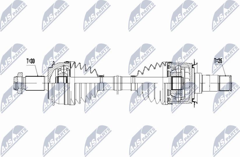 NTY NPW-ME-072 - Приводний вал autocars.com.ua