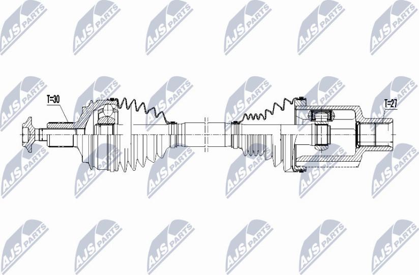 NTY NPW-ME-077 - Приводний вал autocars.com.ua