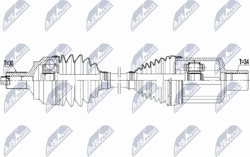 NTY NPW-ME-096 - Приводний вал autocars.com.ua