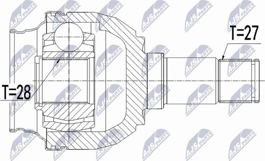 NTY NPW-ME-117 - Приводной вал avtokuzovplus.com.ua