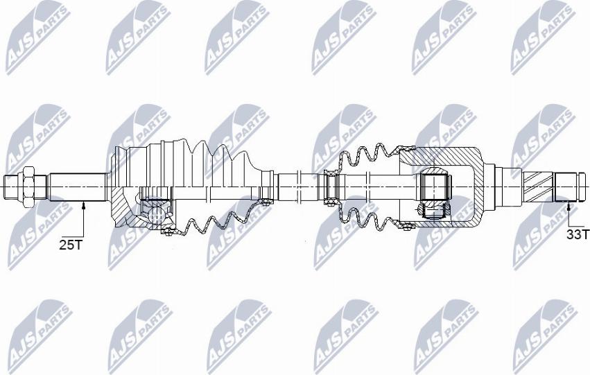 NTY NPW-ME-124 - Приводний вал autocars.com.ua