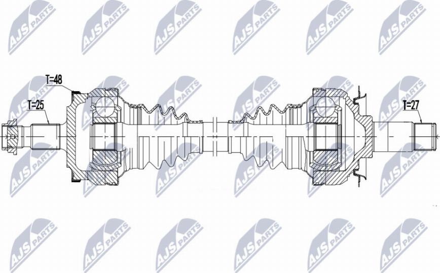 NTY NPW-ME-132 - Приводний вал autocars.com.ua