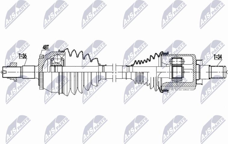 NTY NPW-MG-006 - Приводний вал autocars.com.ua