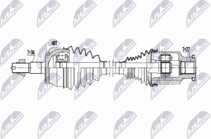 NTY NPW-MG-007 - Приводний вал autocars.com.ua