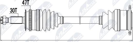 NTY NPW-MS-001 - Приводний вал autocars.com.ua