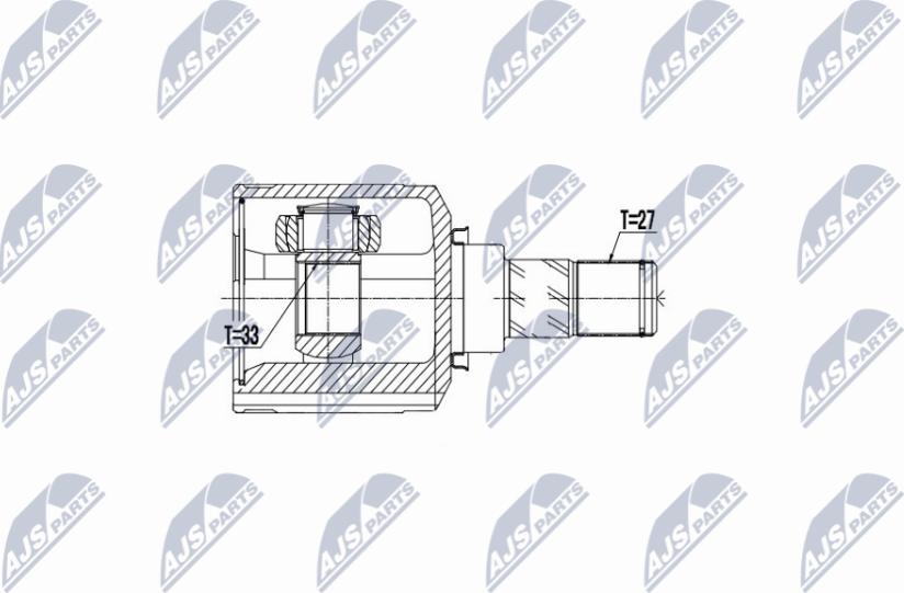 NTY NPW-MS-052 - Шарнирный комплект, ШРУС, приводной вал avtokuzovplus.com.ua