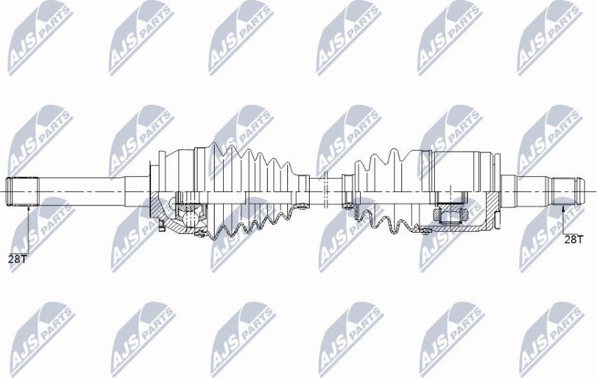 NTY NPW-MS-059 - Приводний вал autocars.com.ua