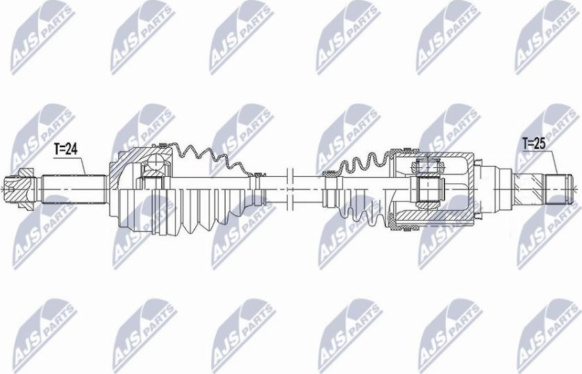 NTY NPW-MS-063 - Приводний вал autocars.com.ua