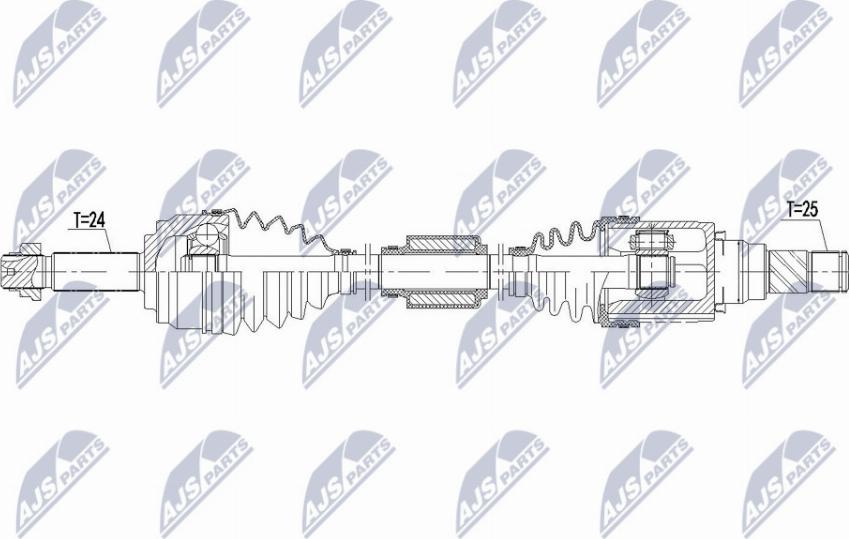 NTY NPW-MS-065 - Приводний вал autocars.com.ua