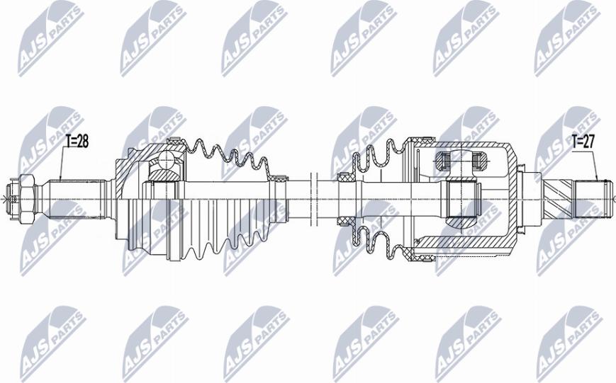 NTY NPW-MS-073 - Приводной вал avtokuzovplus.com.ua