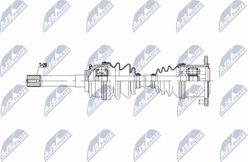 NTY NPW-MS-082 - Приводний вал autocars.com.ua