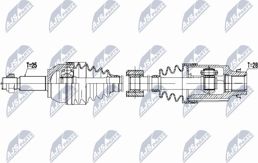 NTY NPW-MZ-050 - Приводний вал autocars.com.ua