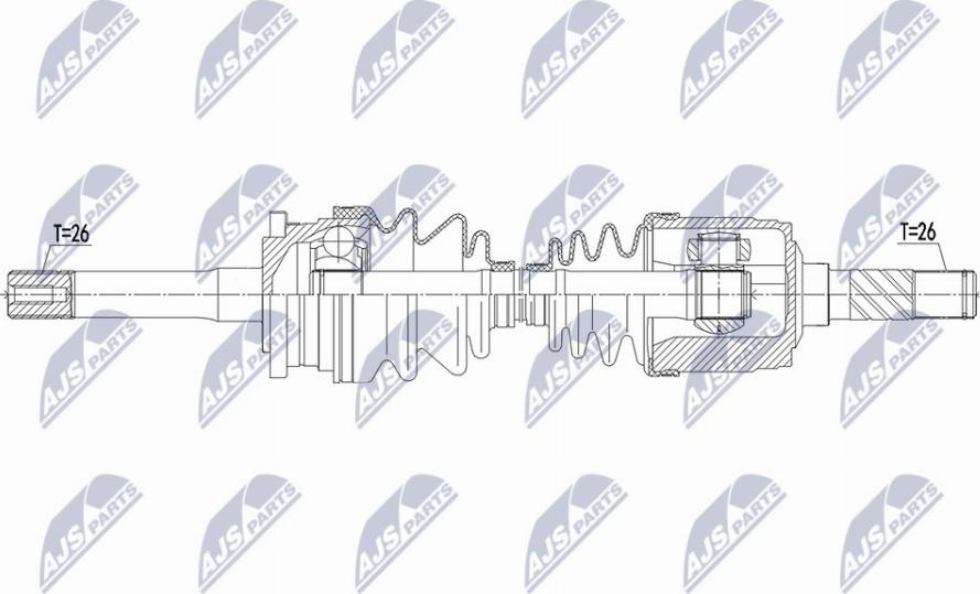 NTY NPW-MZ-066 - Приводной вал avtokuzovplus.com.ua