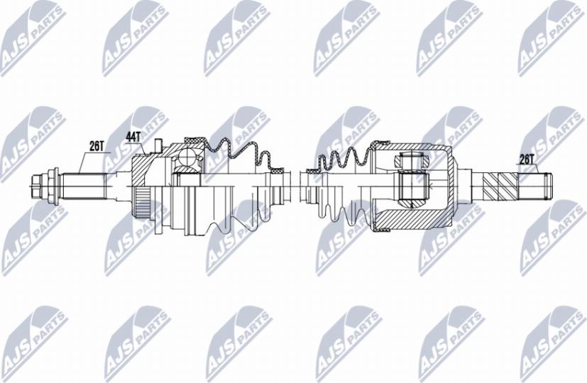 NTY NPW-MZ-070 - Приводной вал avtokuzovplus.com.ua