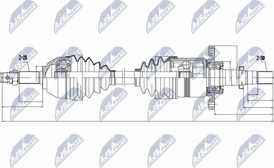 NTY NPW-NS-049 - Приводний вал autocars.com.ua