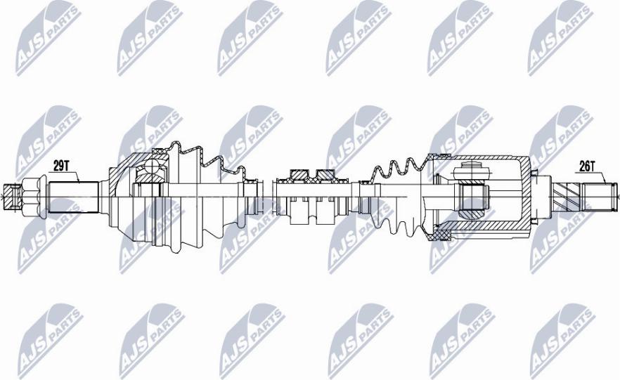 NTY NPW-NS-068 - Приводний вал autocars.com.ua