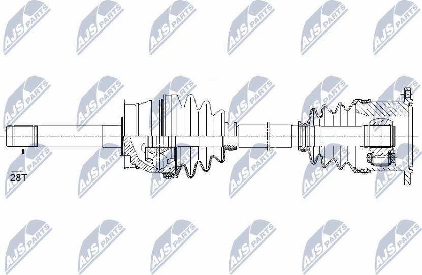 NTY NPW-NS-086 - Приводний вал autocars.com.ua