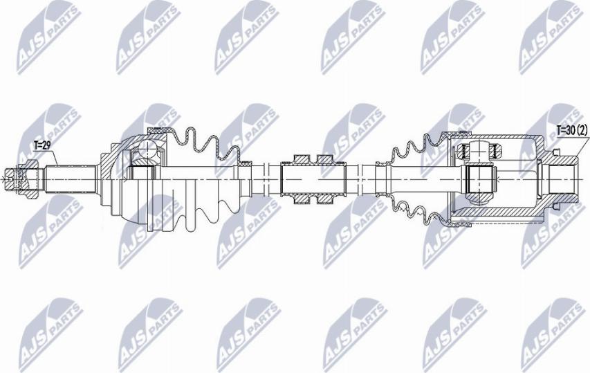 NTY NPW-NS-088 - Приводний вал autocars.com.ua