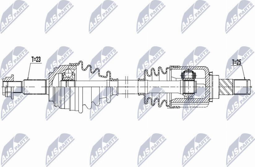 NTY NPW-NS-108 - Приводной вал avtokuzovplus.com.ua