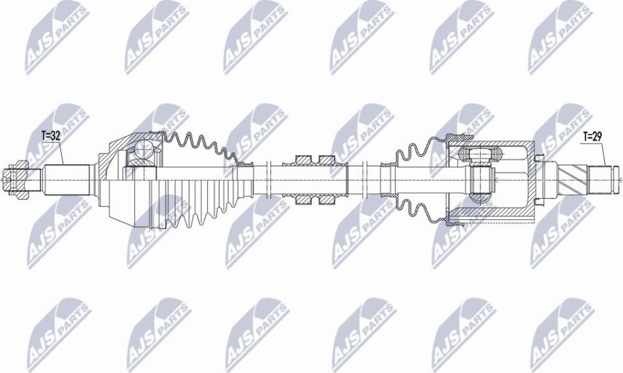 NTY NPW-NS-126 - Приводной вал avtokuzovplus.com.ua