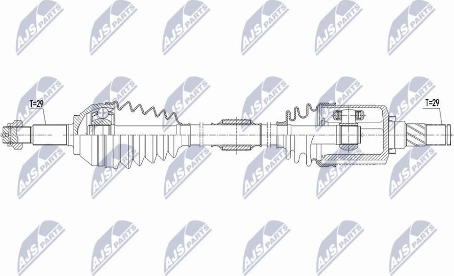 NTY NPW-NS-128 - Приводний вал autocars.com.ua