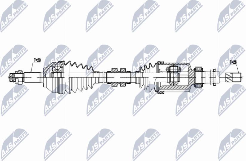 NTY NPW-NS-167 - Приводной вал avtokuzovplus.com.ua