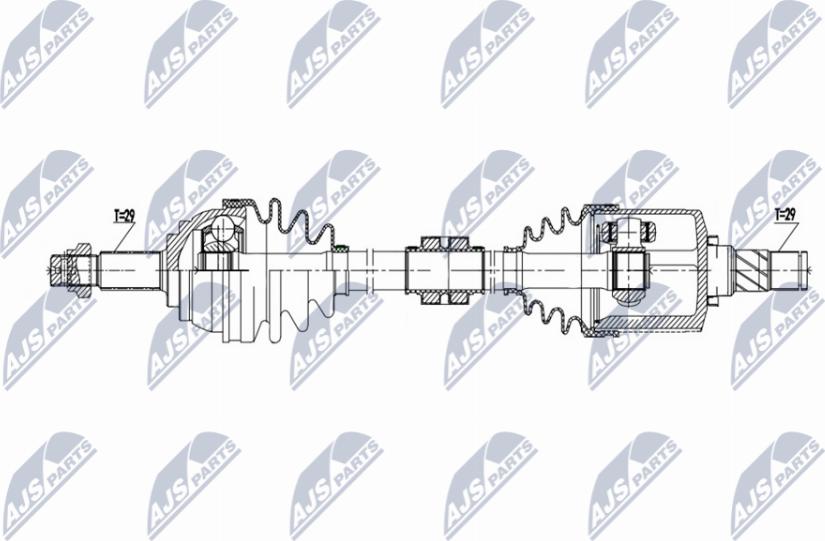 NTY NPW-NS-169 - Приводной вал avtokuzovplus.com.ua