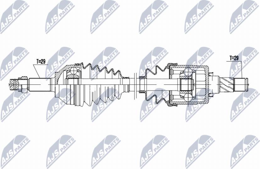 NTY NPW-NS-170 - Приводной вал avtokuzovplus.com.ua