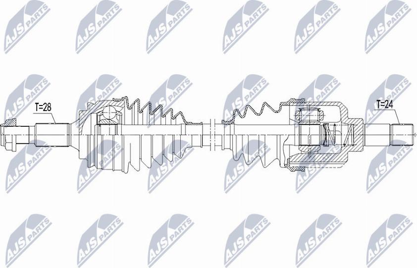 NTY NPW-PE-023 - Приводний вал autocars.com.ua