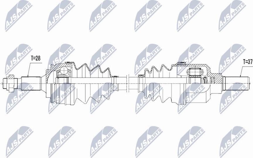 NTY NPW-PE-039 - Приводний вал autocars.com.ua