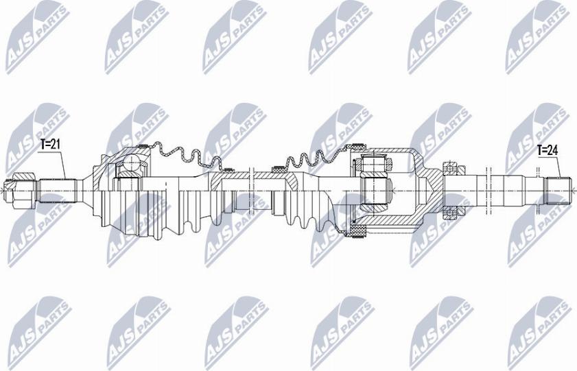 NTY NPW-PE-047 - Приводной вал avtokuzovplus.com.ua