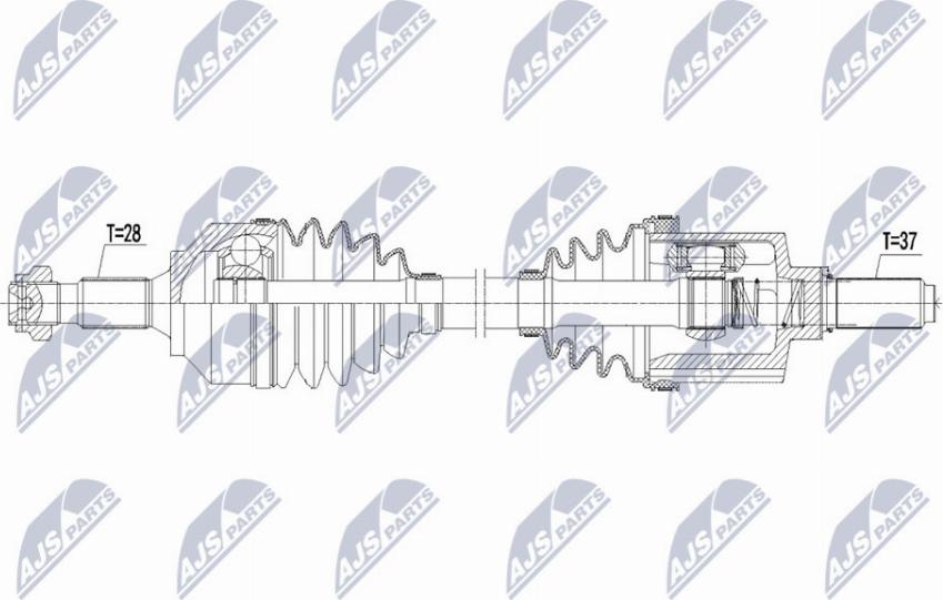 NTY NPW-PE-059 - Приводний вал autocars.com.ua