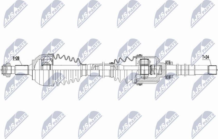 NTY NPW-PE-065 - Приводной вал avtokuzovplus.com.ua