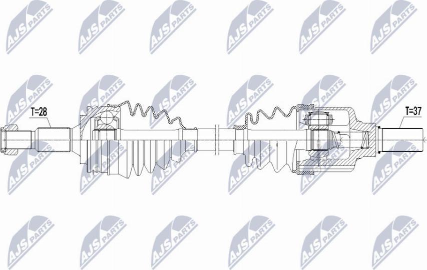 NTY NPW-PE-067 - Приводний вал autocars.com.ua